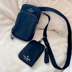 Kate Spade Black Crossbody Wallet Set